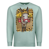 Seafoam Donkey With Sunflowers Premium Sweatshirt - Bettercallsaul