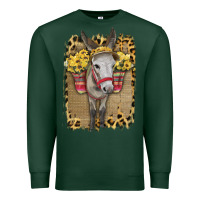 Sports Green Donkey With Sunflowers Premium Sweatshirt - Bettercallsaul