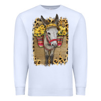 White Donkey With Sunflowers Premium Sweatshirt - Bettercallsaul