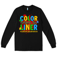 Black color outside the liner autism awareness Long Sleeve Tee - JahusDesignShop