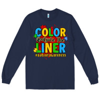 Navy color outside the liner autism awareness Long Sleeve Tee - JahusDesignShop