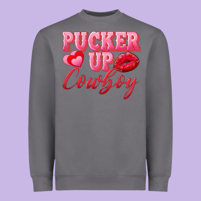 Pucker Up Cowboy Heavyweight Sweatshirt Designed By Adodesignshop