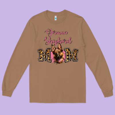 German Shepherd Mom Long Sleeve Tee Designed By Jasminsmagicworld