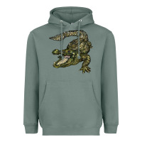 Sage alligator Heavyweight Hoodie - BarkalooDesign