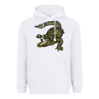 White alligator Heavyweight Hoodie - BarkalooDesign