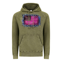 Vintage Olive Old Leopard American Flag Vintage Hoodie - Bettercallsaul