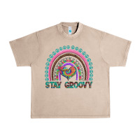 French Oak stay groovy with rainbow and heart Urban Heavy Tee - Artiststas