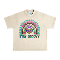 Sandshell stay groovy with rainbow and heart Urban Heavy Tee - Artiststas