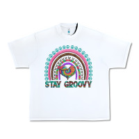 Stay Groovy With Rainbow And Heart Urban Heavy Tee | Teevron