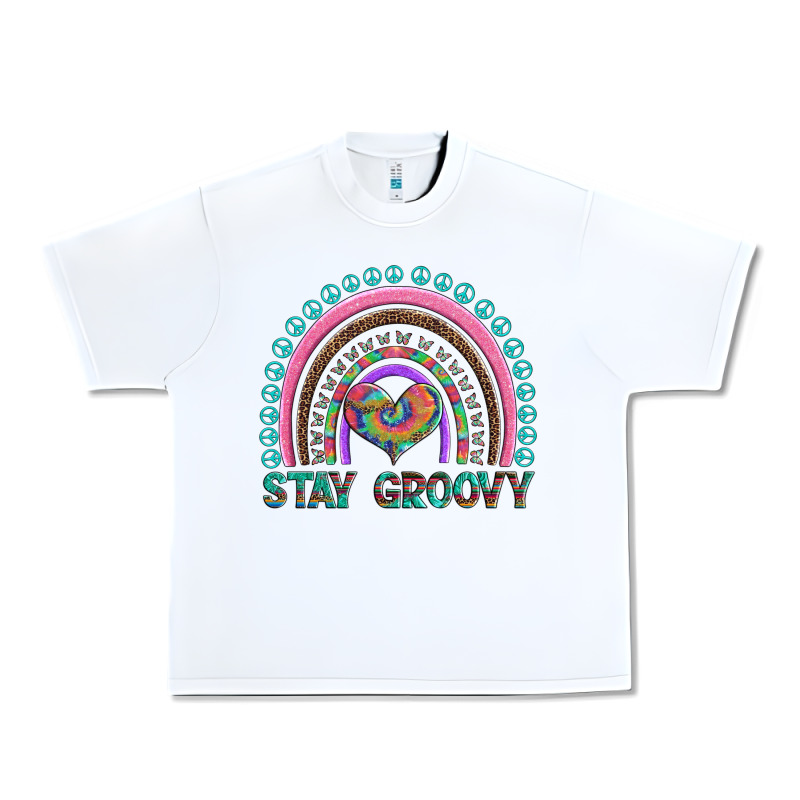 Stay Groovy With Rainbow And Heart Urban Heavy Tee by Artiststas | Teevron