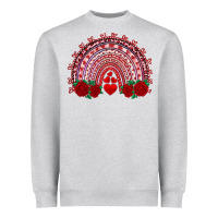 Heather Grey valentine's day rainbow with roses Heavyweight Sweatshirt - AdoDesignShop