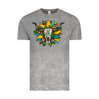 Cloud Rock bull skull gemstone cactus leopard sunflower Vintage Tee - Artiststas