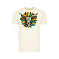 Vintage Arctic bull skull gemstone cactus leopard sunflower Vintage Tee - Artiststas