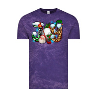 Cloud Purple joy with golf and santas Vintage Tee - AdoDesignShop
