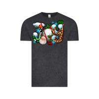 Vintage Black joy with golf and santas Vintage Tee - AdoDesignShop