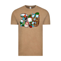Vintage Coffee joy with golf and santas Vintage Tee - AdoDesignShop