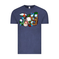 Vintage Denim joy with golf and santas Vintage Tee - AdoDesignShop