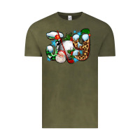 Vintage Olive joy with golf and santas Vintage Tee - AdoDesignShop