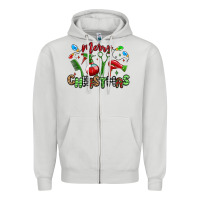 Dove Grey merry christmas hair dresser Zipper Hoodie - MaliasSmallBusiness