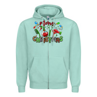 Seafoam merry christmas hair dresser Zipper Hoodie - MaliasSmallBusiness