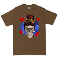 Cacao American mom skull Premium Tee - Zillion Design Studio