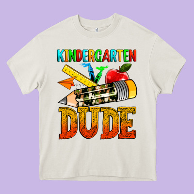 Kindergarten Dude Heavy Core Tee Designed By Texasbilliewilder