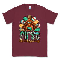 Burgundy my first thanksgiving turkey Classic Tee - Jasminsmagicworld