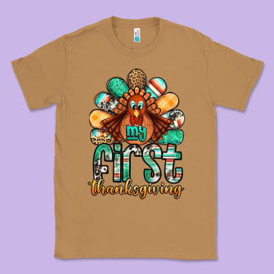 My First Thanksgiving Turkey Classic Tee Designed By Jasminsmagicworld