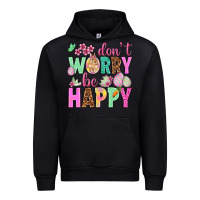 Black Don't worry be happy Easter Day Urban Hoodie - HowdyJamesFarm