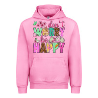 Fuchsia Pink Don't worry be happy Easter Day Urban Hoodie - HowdyJamesFarm