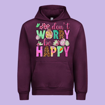 Don't Worry Be Happy Easter Day Urban Hoodie Designed By Howdyjamesfarm