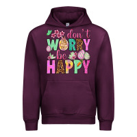 Mauve Wine Don't worry be happy Easter Day Urban Hoodie - HowdyJamesFarm