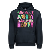 Navy Don't worry be happy Easter Day Urban Hoodie - HowdyJamesFarm