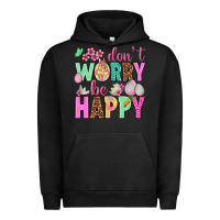Pigment Black Don't worry be happy Easter Day Urban Hoodie - HowdyJamesFarm