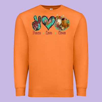 Peace Love Cows Premium Sweatshirt Designed By Bettercallsaul