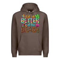 Coffee Life is better at the beach Premium Hoodie - NancyCooperArtShop