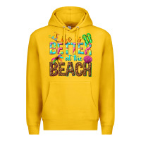 Lemon Life is better at the beach Premium Hoodie - NancyCooperArtShop
