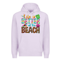 Lilac Life is better at the beach Premium Hoodie - NancyCooperArtShop