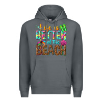 Rock Life is better at the beach Premium Hoodie - NancyCooperArtShop