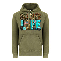 Vintage Olive soldier  life Vintage Hoodie - AdoDesignShop