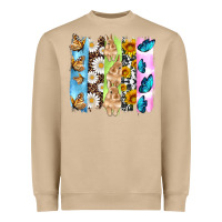 Mushroom easter bunny butterfly daisy and sunflower with cowhide and  leopard b Heavyweight Sweatshirt - Artiststas