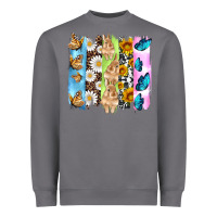 Storm easter bunny butterfly daisy and sunflower with cowhide and  leopard b Heavyweight Sweatshirt - Artiststas