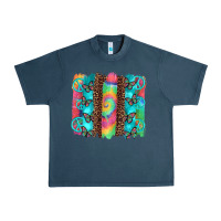Midnight Navy hippie peace sign butterfly leopard and tie dye brushstroke Urban Heavy Tee - Artiststas