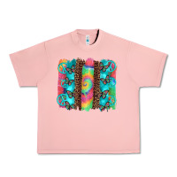 Salmon hippie peace sign butterfly leopard and tie dye brushstroke Urban Heavy Tee - Artiststas