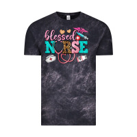 Cloud Black blessed nurse Vintage Tee - AdoDesignShop