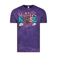Cloud Purple blessed nurse Vintage Tee - AdoDesignShop