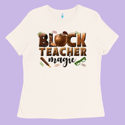 Ladies Tee black teacher magic melanin male teacher