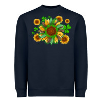 Navy st patricks sunflowers with shamrock and glitters with leopard Heavyweight Sweatshirt - Artiststas