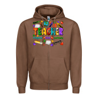 Chestnut teacher crayons kids caffeine Zipper Hoodie - NancyCooperArtShop