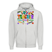 Dove Grey teacher crayons kids caffeine Zipper Hoodie - NancyCooperArtShop